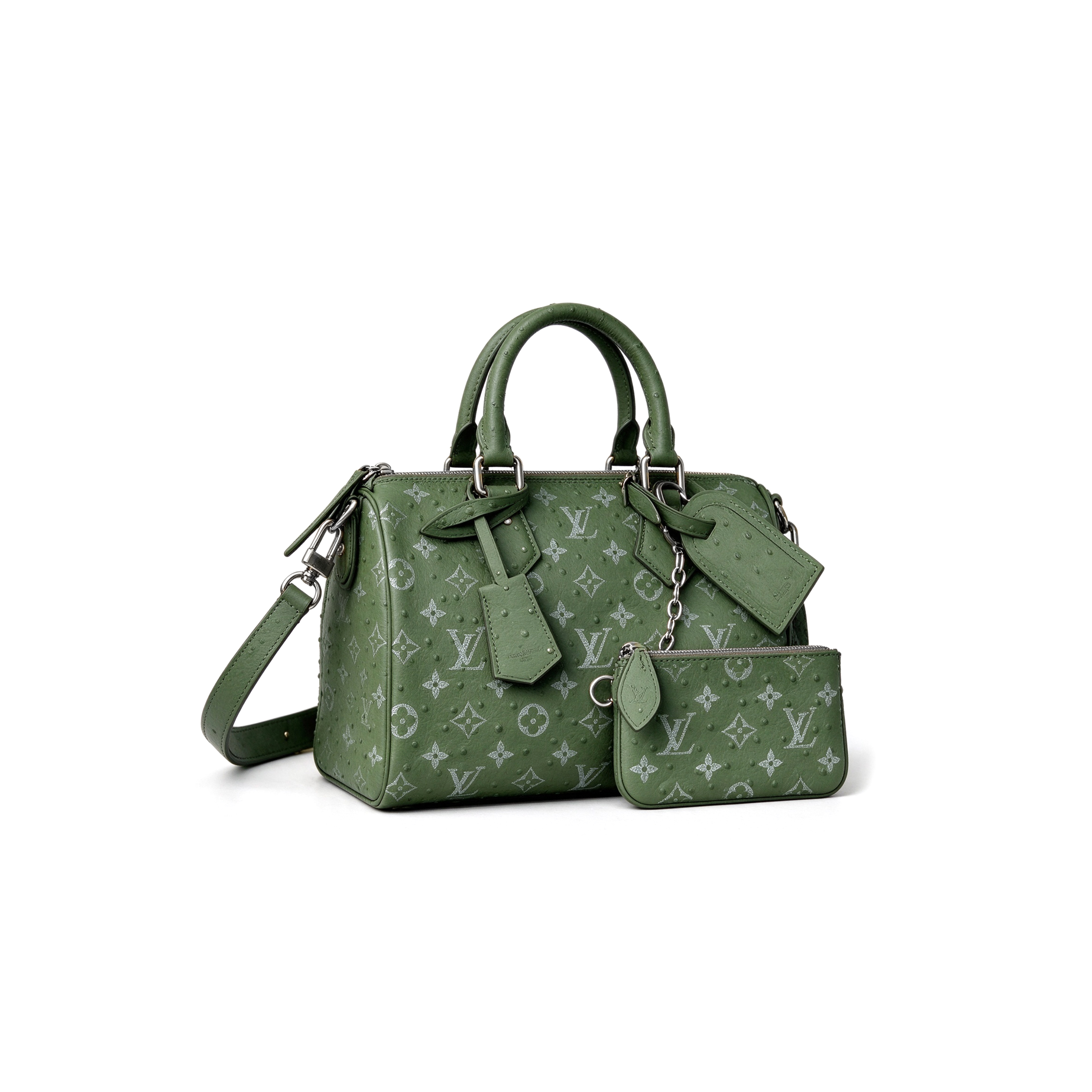 LOUIS VUITTON MASTER SPEEDY P9 BANDOULIÈRE 25 OSTRICH EMBOSSED M24426 (25*15*15cm)